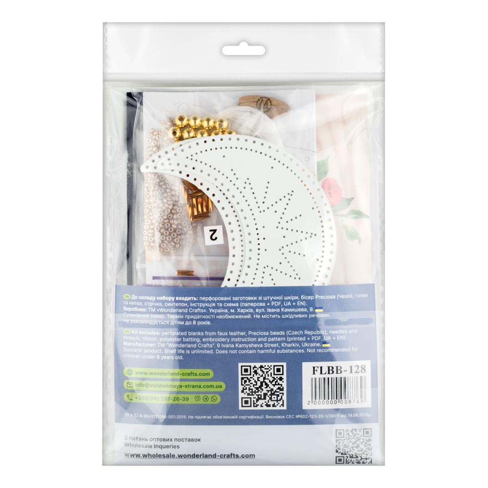 Golden Crescent Moon Bead Embroidery Kit