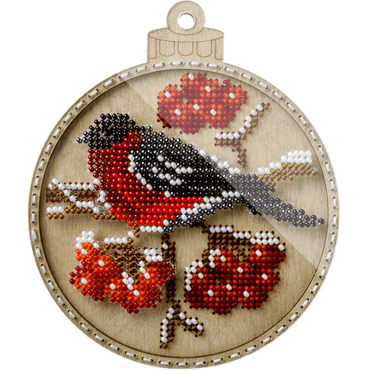 Bullfinch Winter Ornament Embroidery Kit
