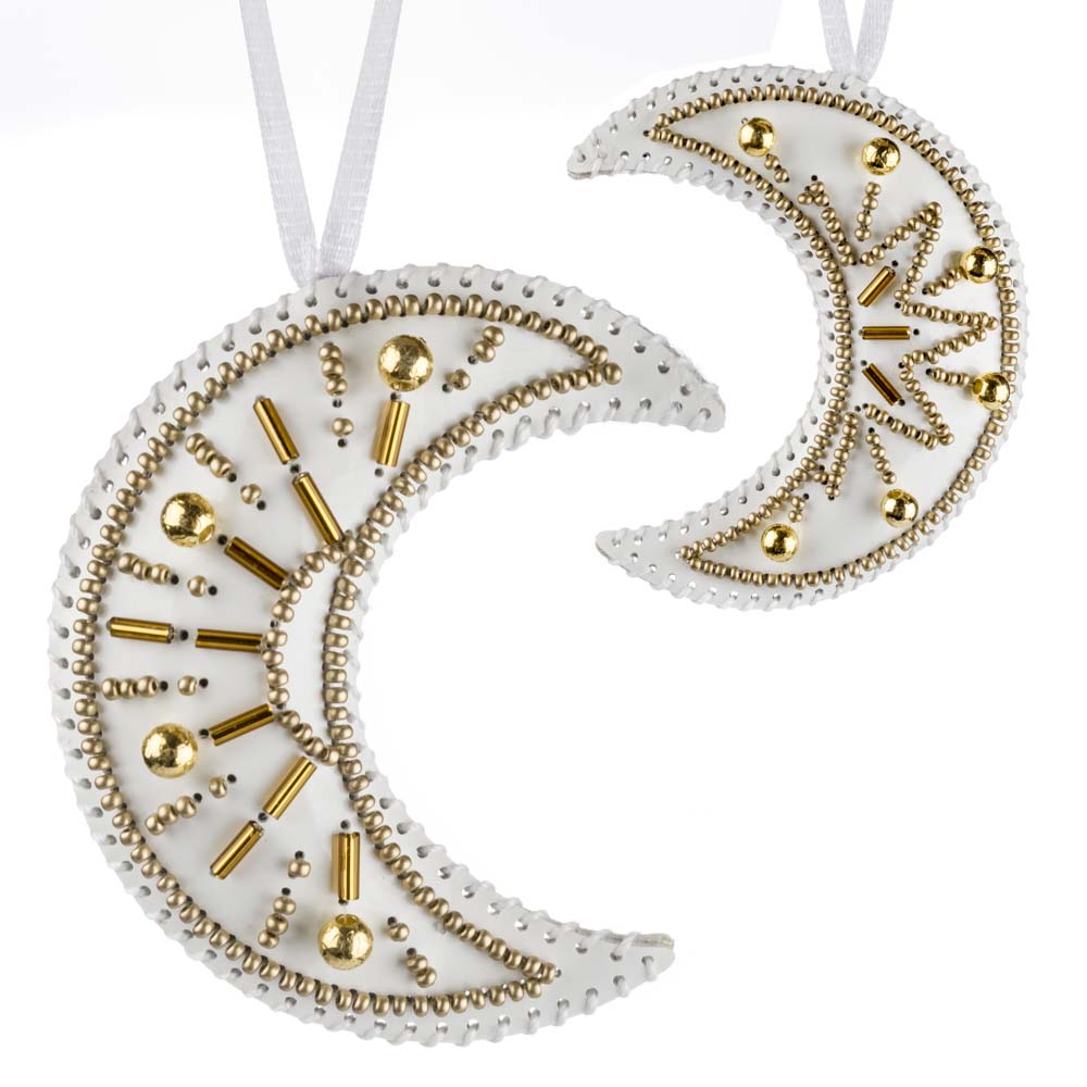 Golden Crescent Moon Bead Embroidery Kit