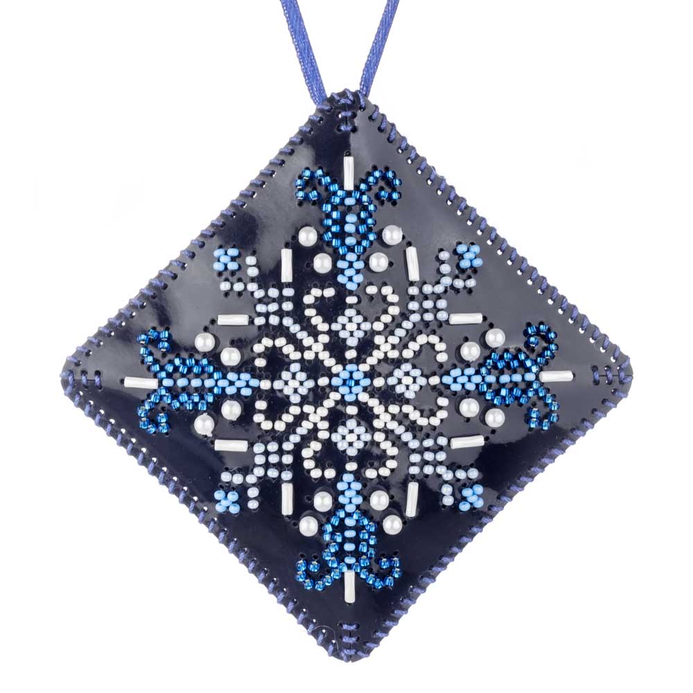 Blue Snowflake Bead Embroidery Kit