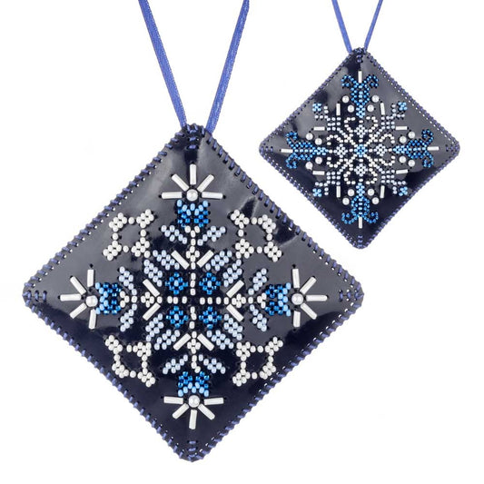 Blue Snowflake Bead Embroidery Kit