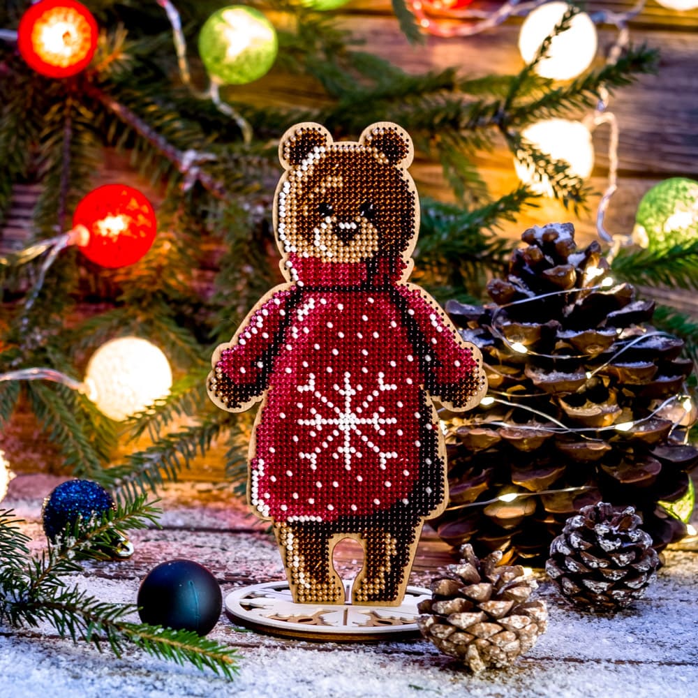 Cozy Winter Bear Embroidery Kit