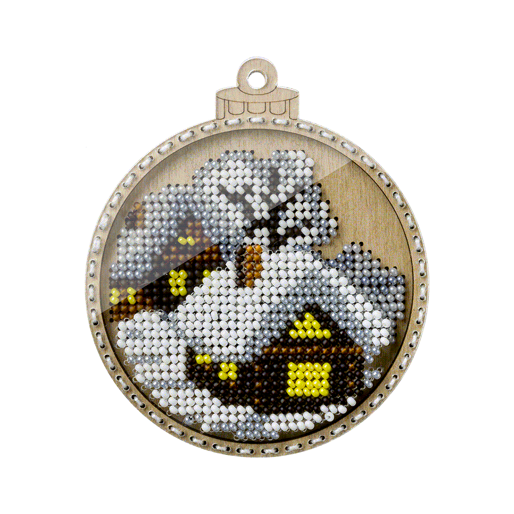 Winter Village Embroidery Kit