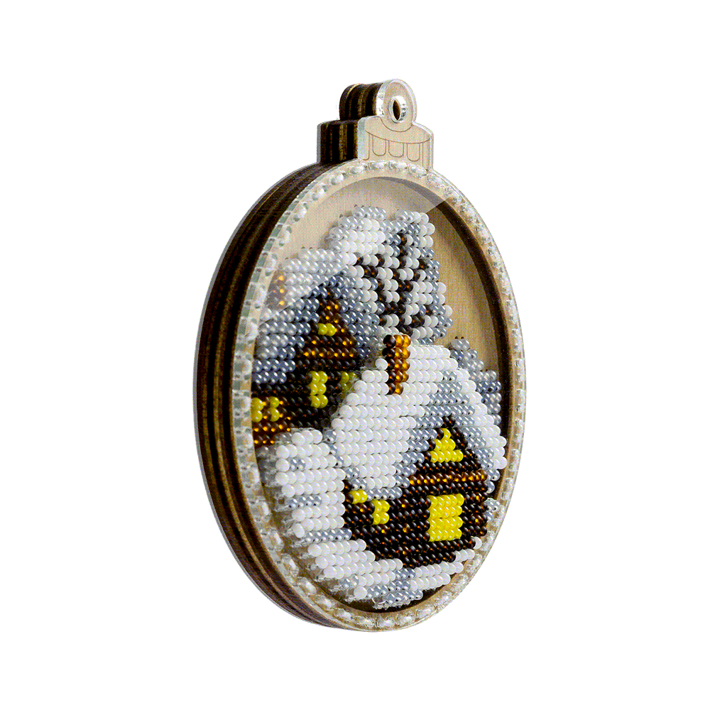 Winter Village Embroidery Kit