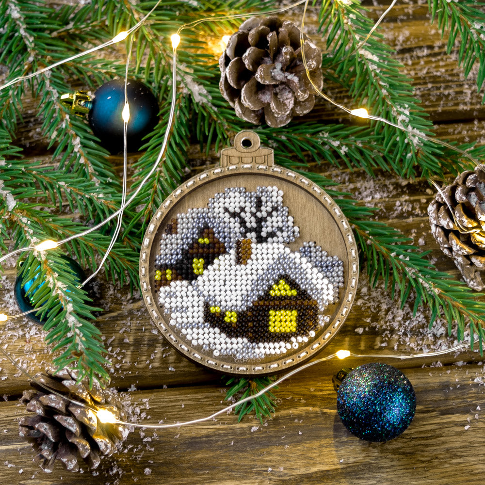 Winter Village Embroidery Kit