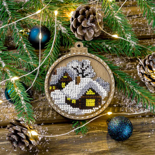 Winter Village Embroidery Kit