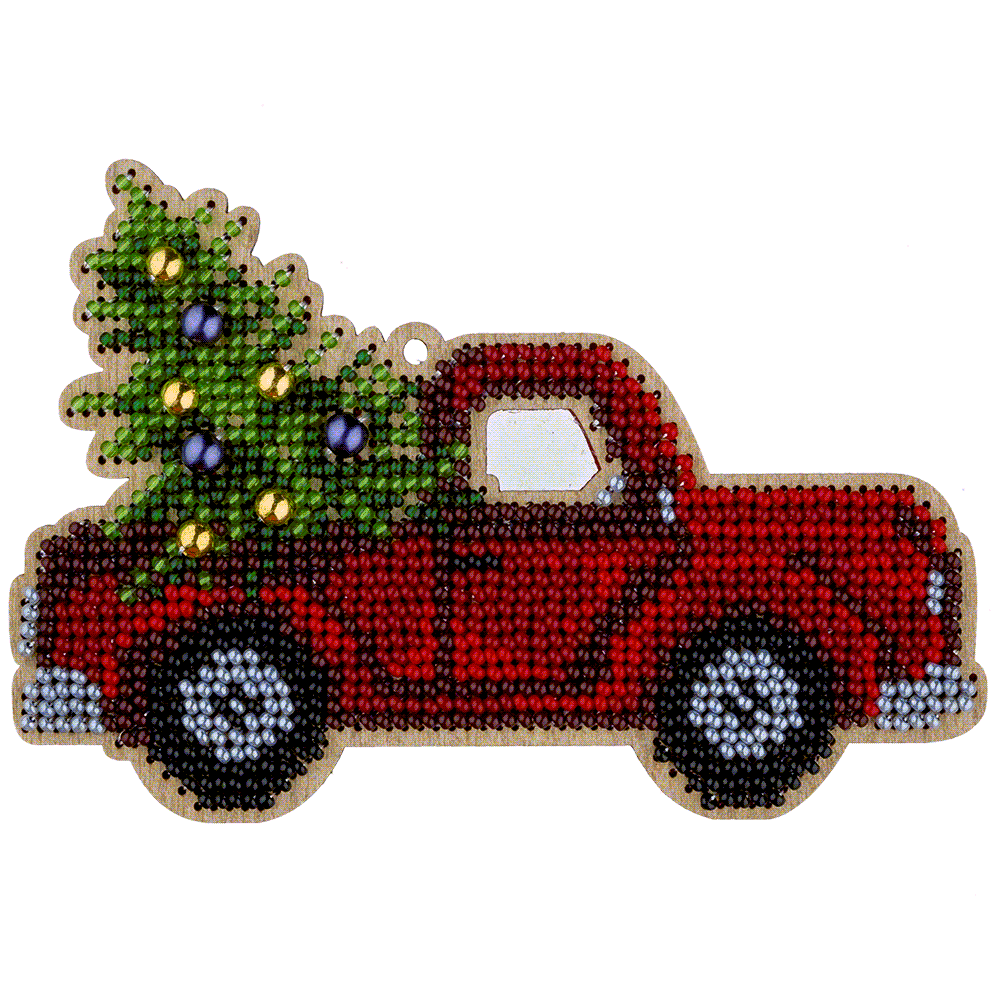 Christmas Truck with Tree Embroidery Kit
