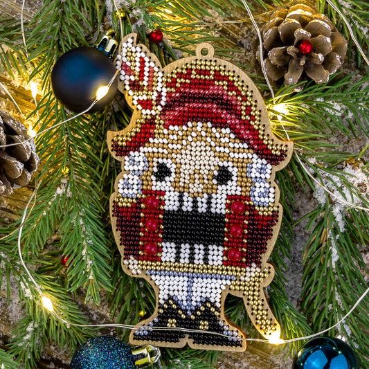 Nutcracker Christmas Ornament Embroidery Kit