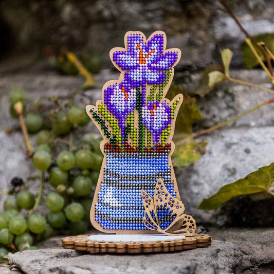 Spring Crocuses Bouquet Embroidery Kit