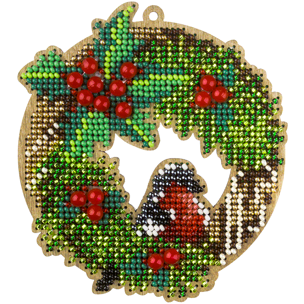 Robin Wreath Christmas Tree Ornament Kit