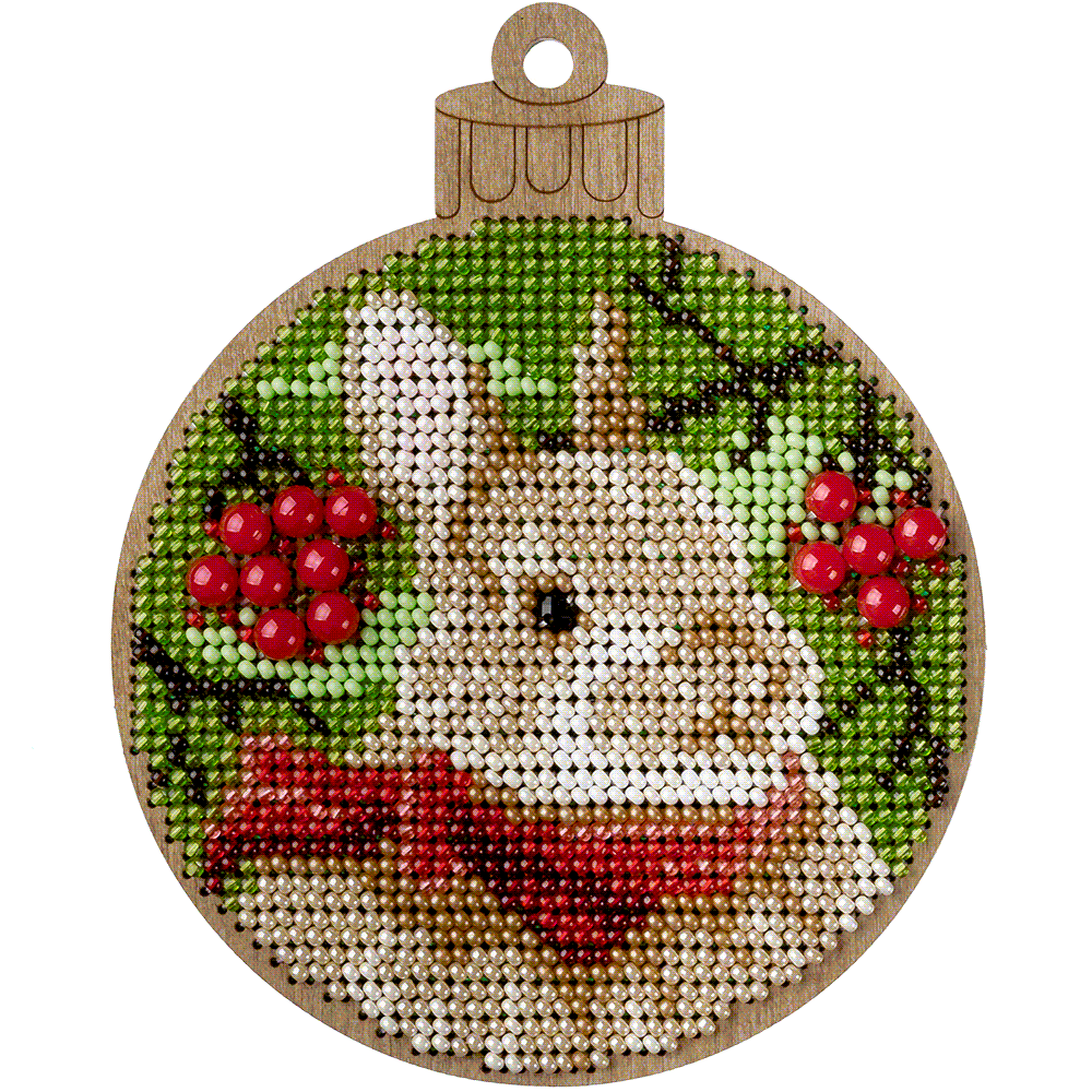 Festive Bunny Bauble Embroidery Kit