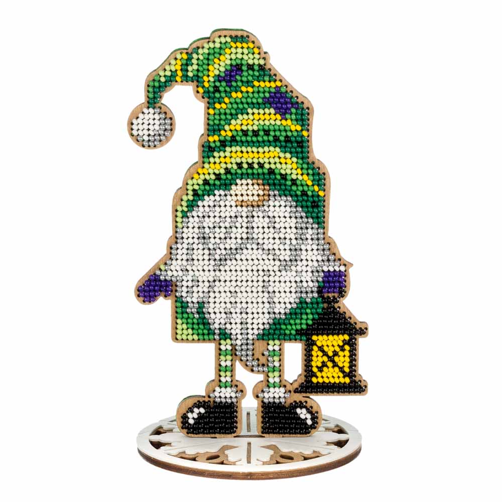 Festive Lantern Gnome Embroidery Kit