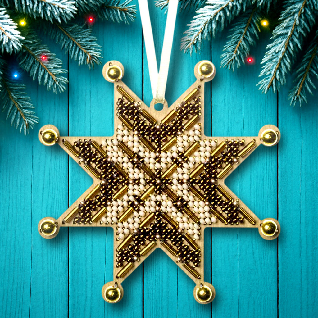 Golden Starlight Bead Embroidery Kit