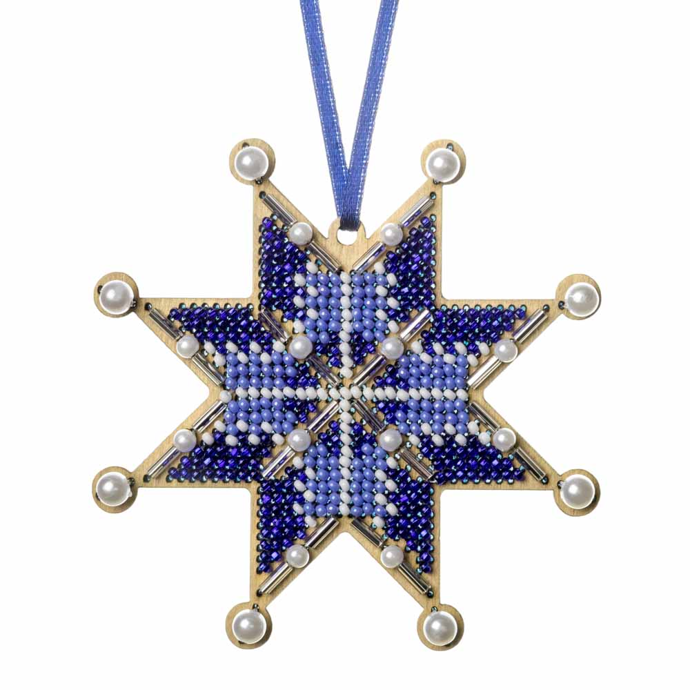 Christmas Ornament Blue Eternity Embroidery Kit