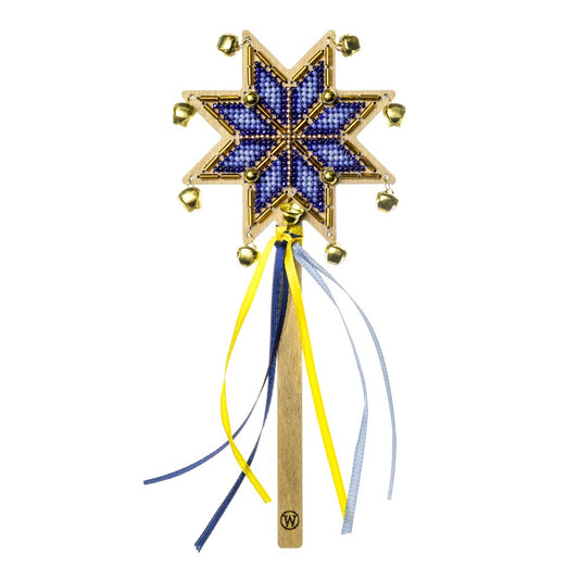 Beaded Star Wand Embroidery Kit – Golden Twilight