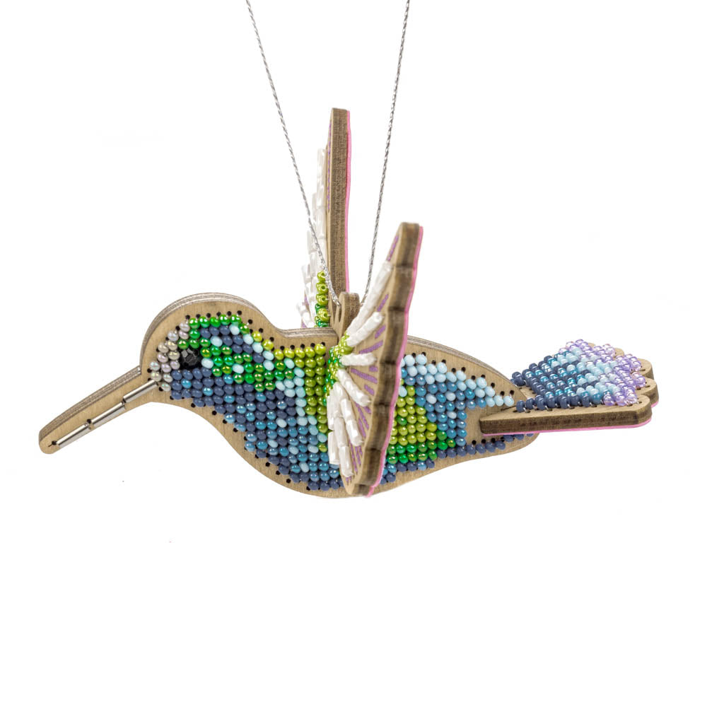 Emerald Hummingbird Embroidery Kit