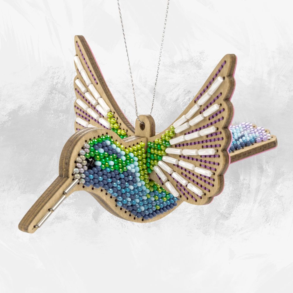 Emerald Hummingbird Embroidery Kit