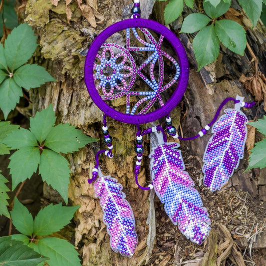 Purple Dream Dreamcatcher Bead Embroidery Kit