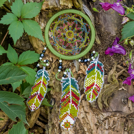 Vivid Meadow Dreamcatcher Bead Embroidery Kit