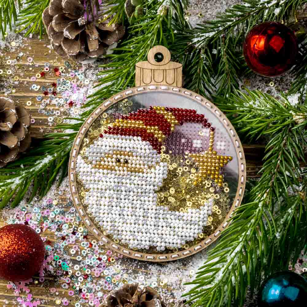 Santa Bead Embroidery Kit