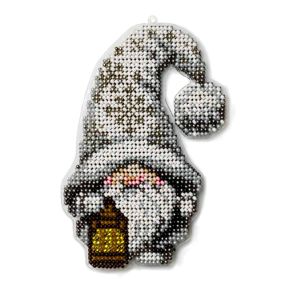 Gnome with Lantern Bead Embroidery Kit