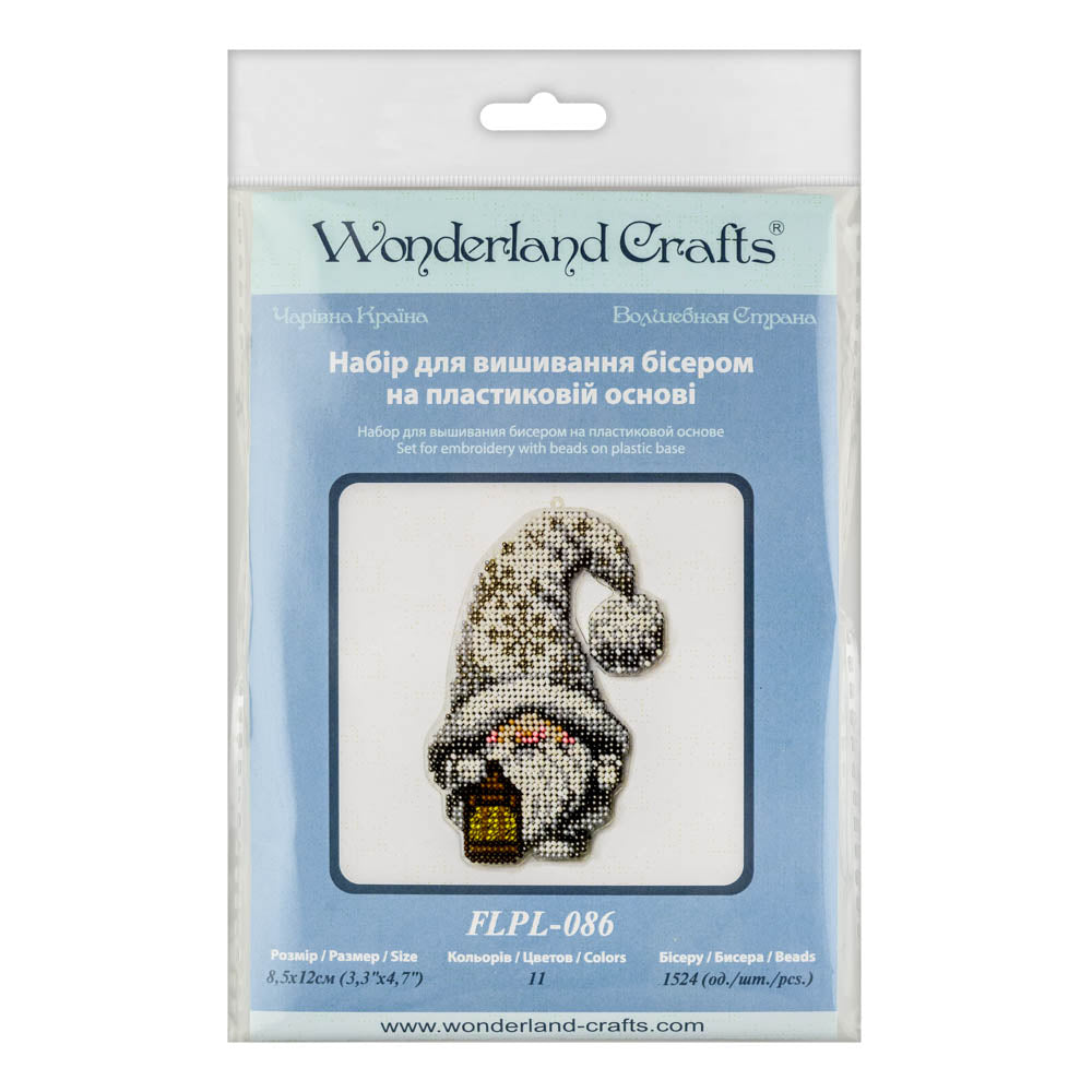 Gnome with Lantern Bead Embroidery Kit
