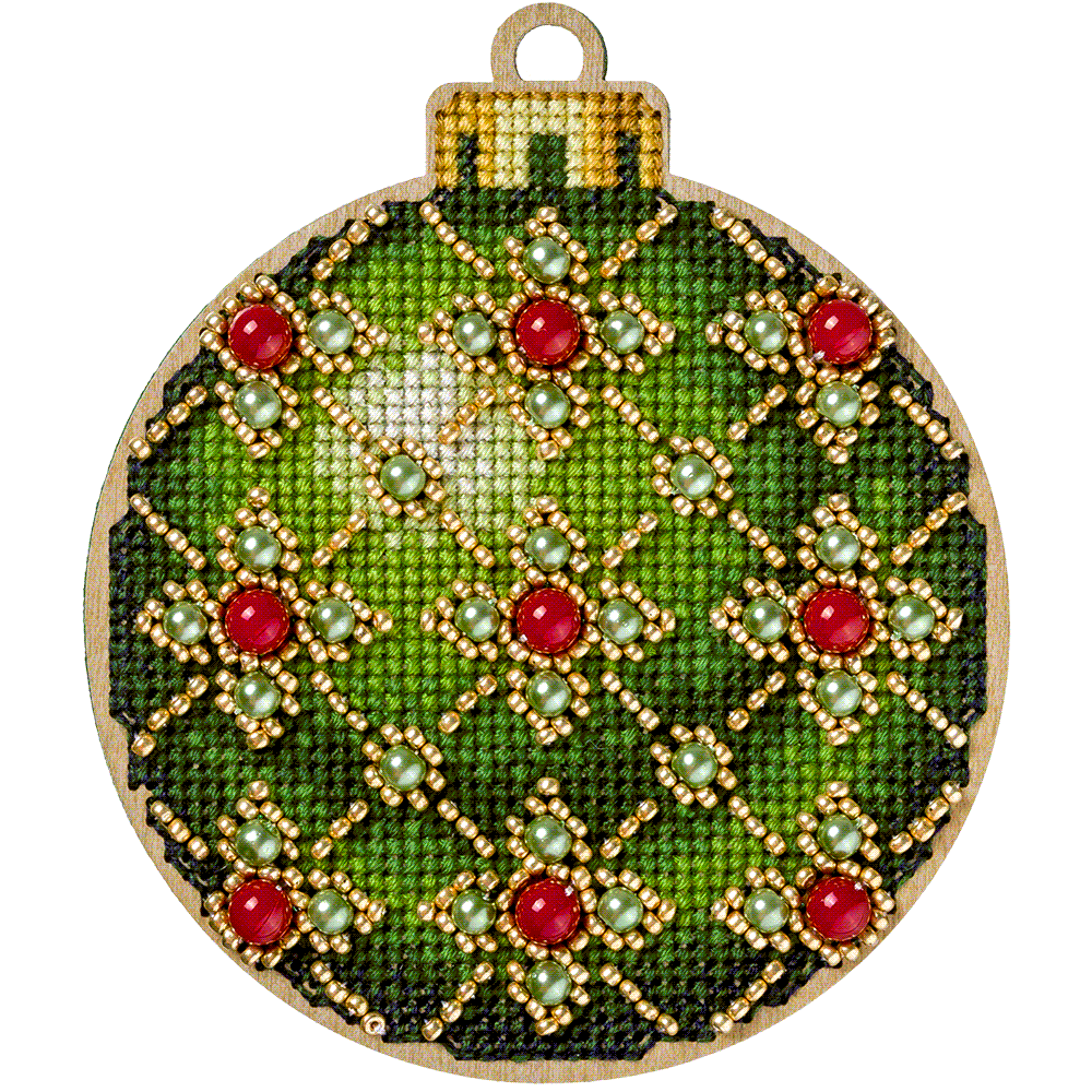 Emerald Jewel Ornament Cross Stitch Kit