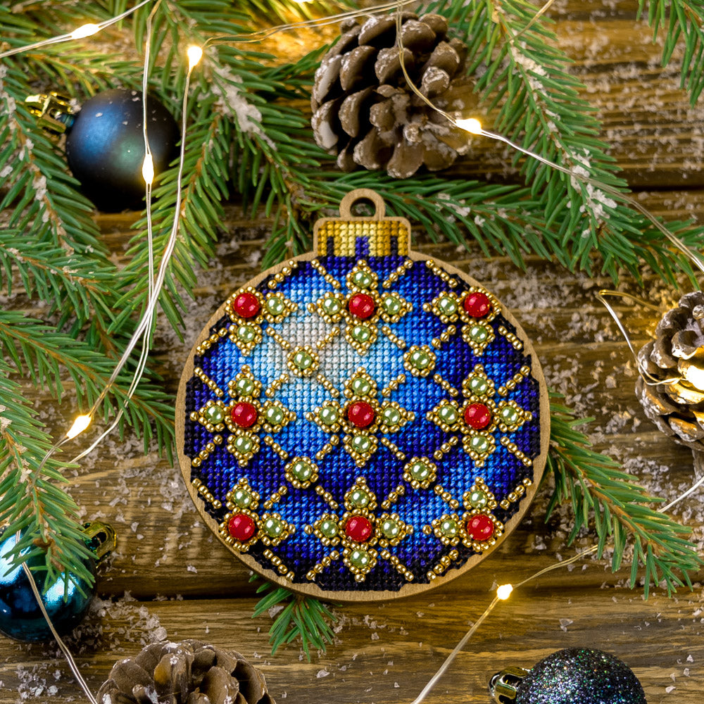 Sapphire Jewel Ornament Cross Stitch Kit