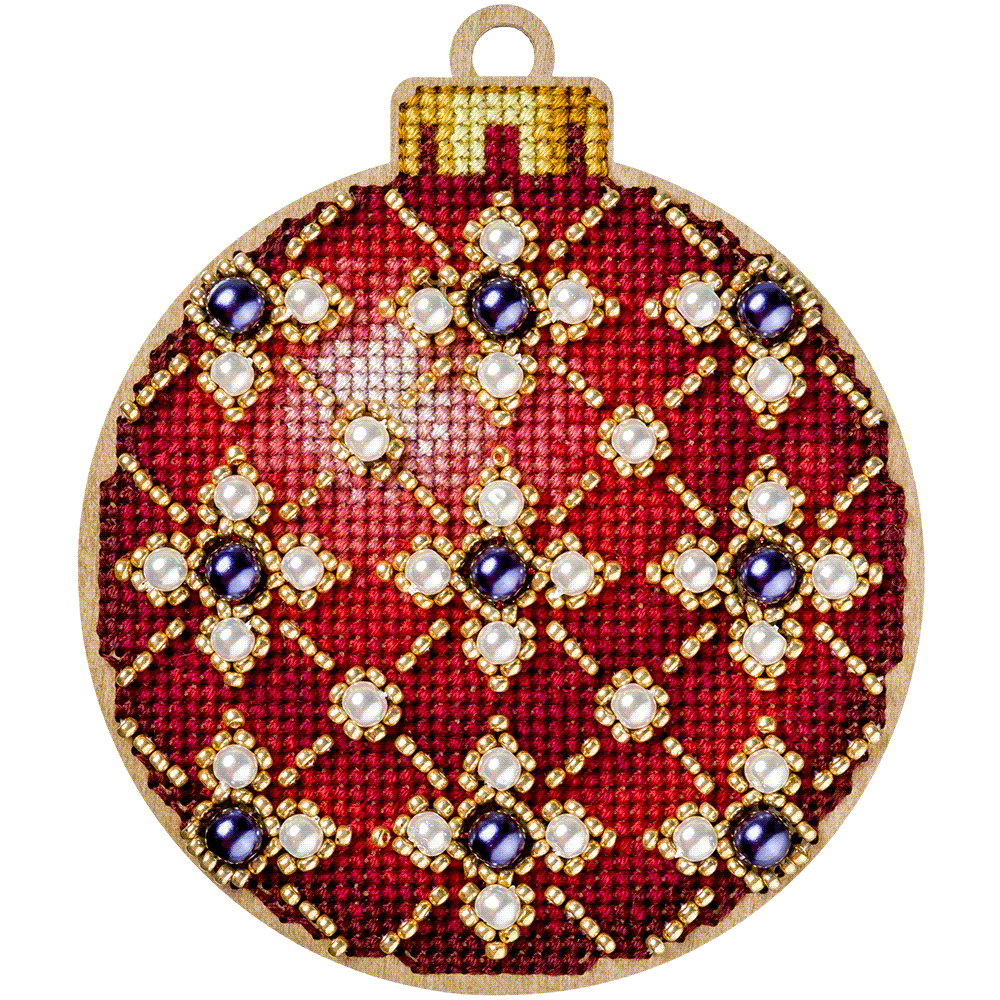 Elegant Ruby Ornament Cross Stitch Kit
