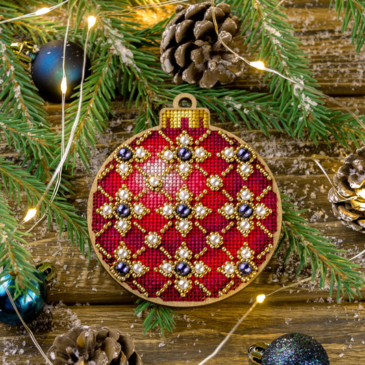 Elegant Ruby Ornament Cross Stitch Kit