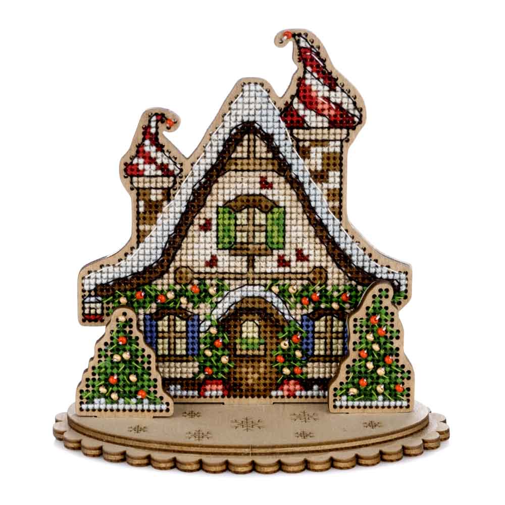Festive Cottage Cross Stitch Kit