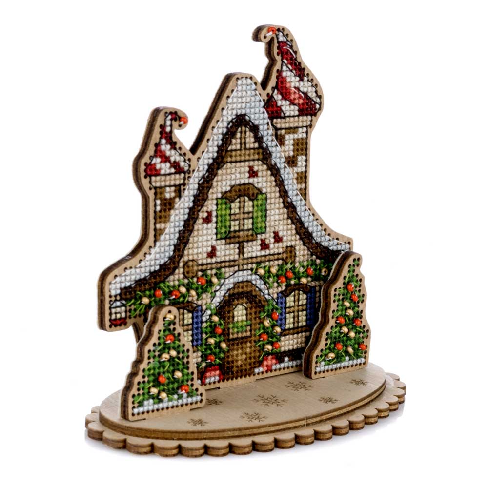 Festive Cottage Cross Stitch Kit