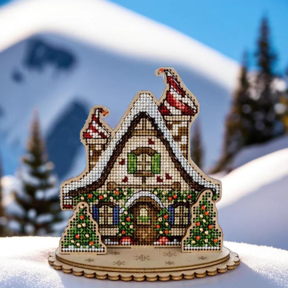 Festive Cottage Cross Stitch Kit