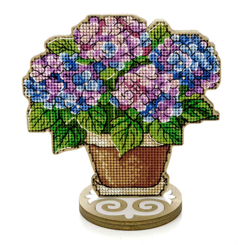 Blooming Hydrangea Cross Stitch Kit
