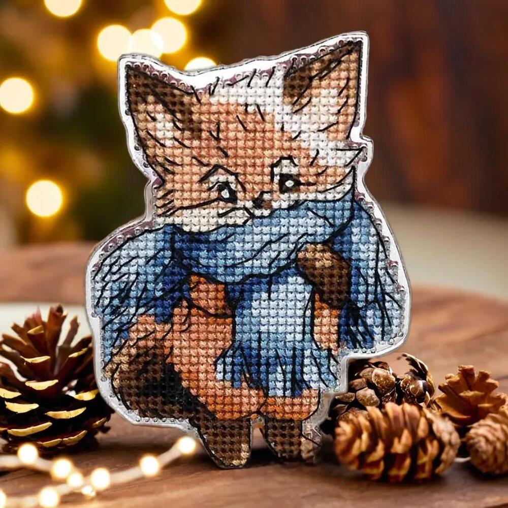 Fireside Fox Cross Stitch Kit