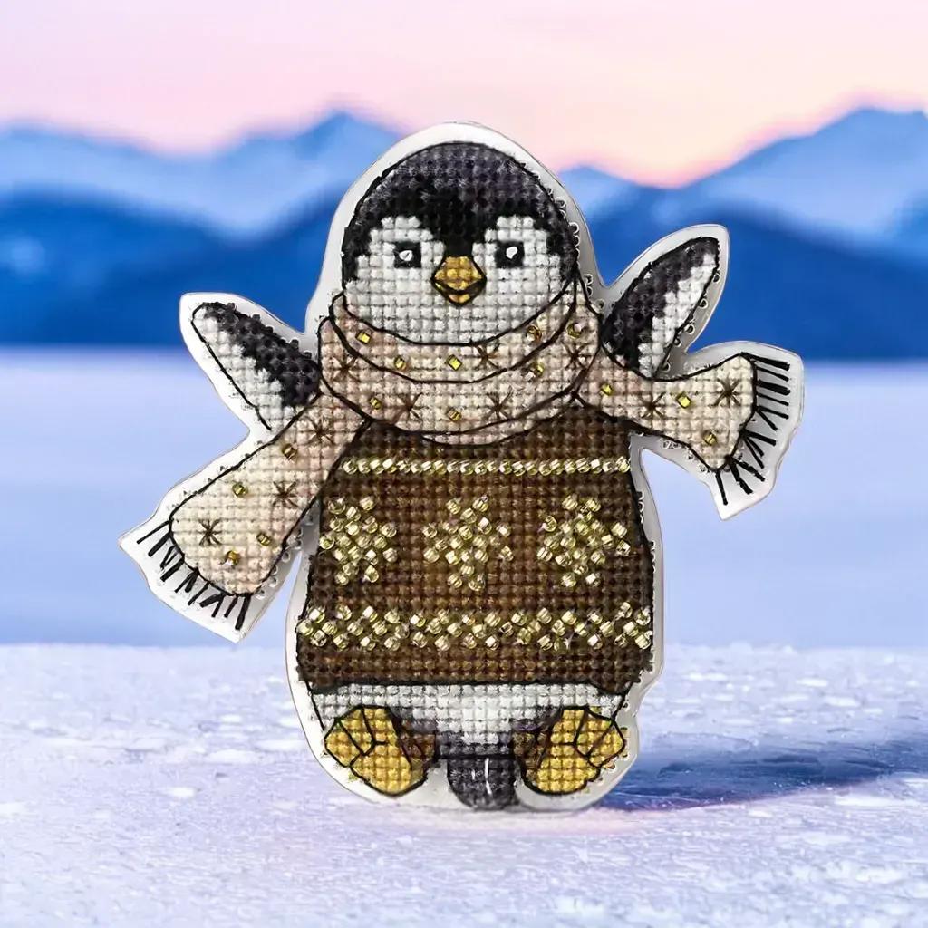 Snowfall Penguin Cross Stitch Kit