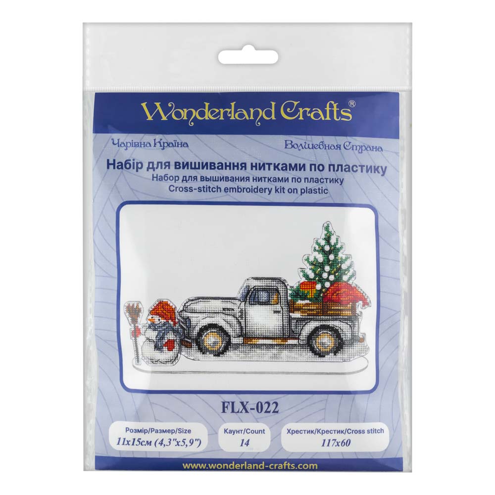 Festive Pickup Truck Cross Stitch Kit