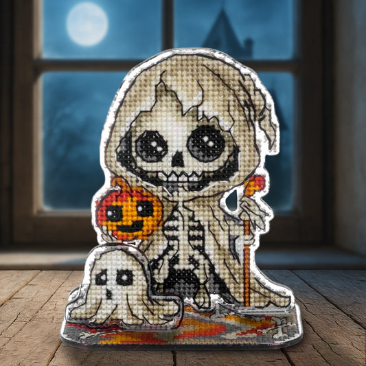 Little Skeleton Halloween Cross Stitch Kit