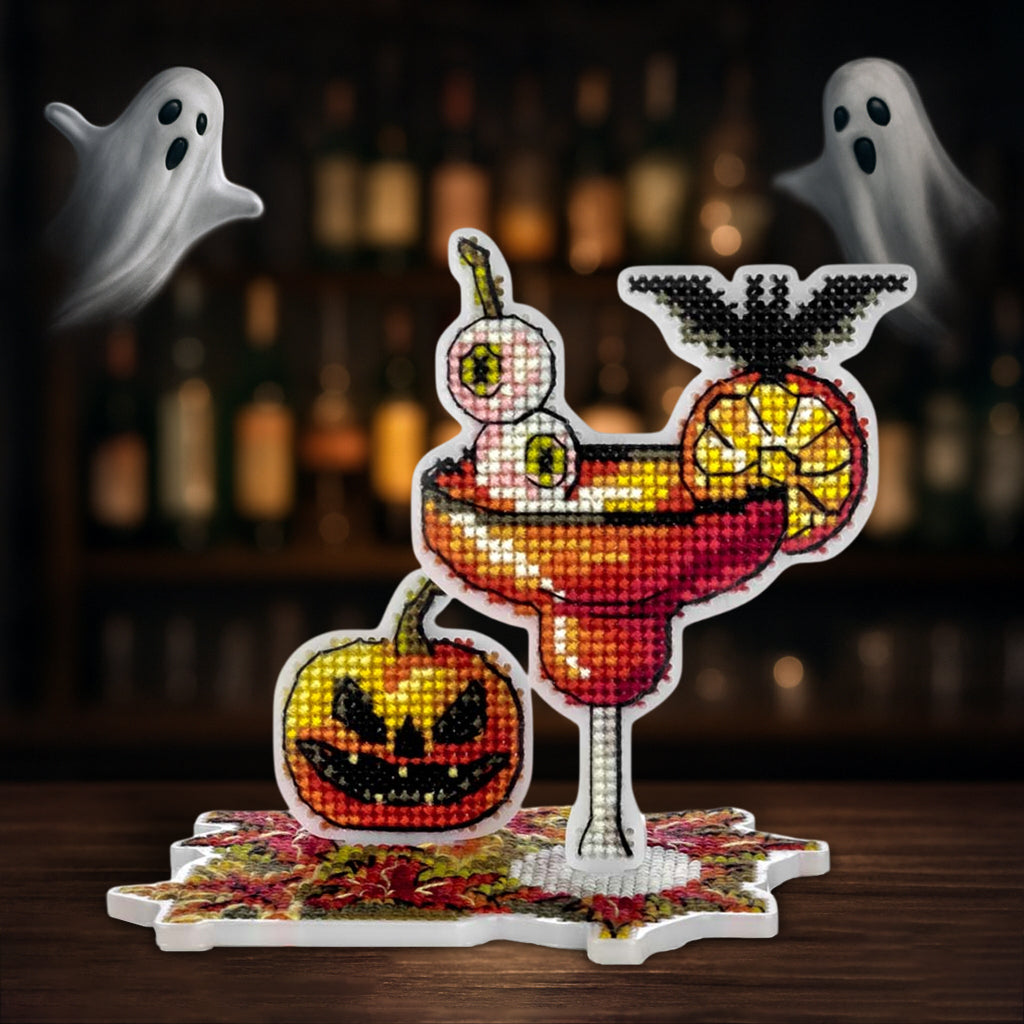 Spooky Cocktail Halloween Cross Stitch Kit