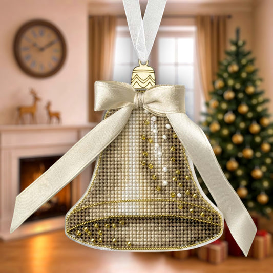 Golden Bell Ornament Cross Stitch Kit
