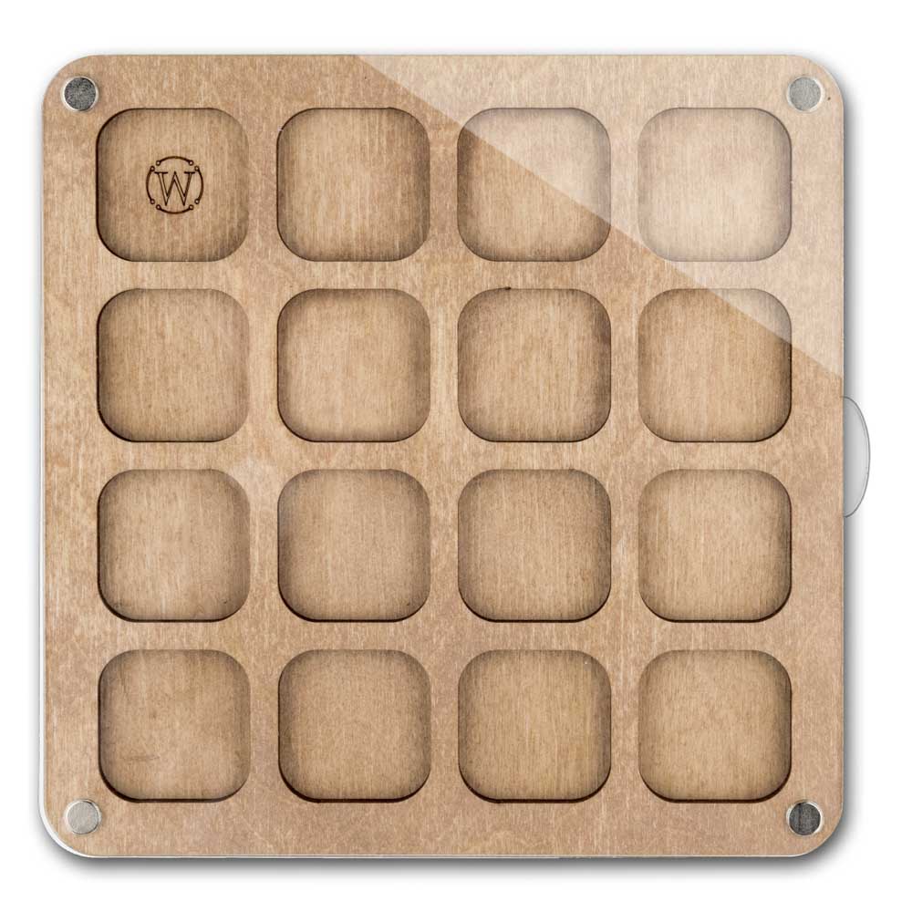 Wooden Bead Organiser Box with Clear Lid