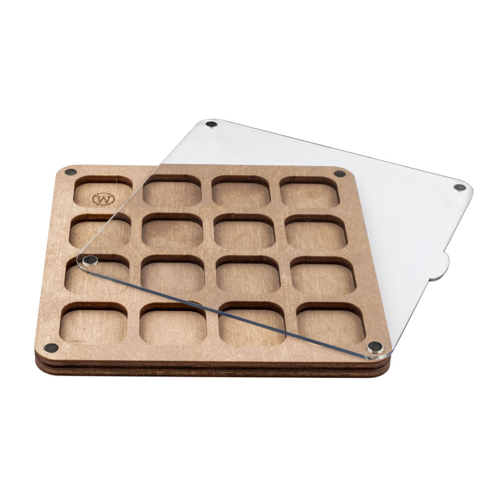 Wooden Bead Organiser Box with Clear Lid