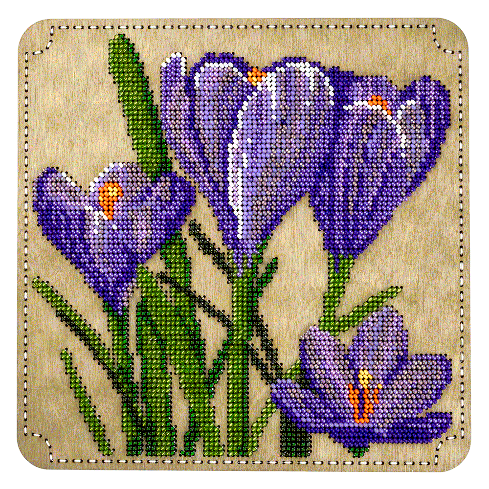 DIY Organiser Kit with Embroidered Lid “Crocuses”
